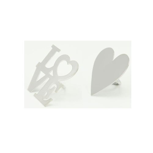 Set of two LOVE Romantic candle pins