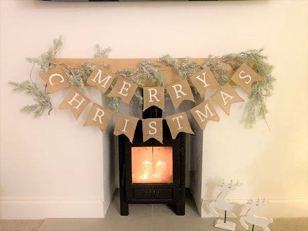 - ‘Merry Christmas' Hessian Bunting