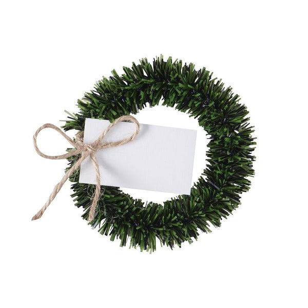 Christmas Wreath Name Cards  Holders S/4