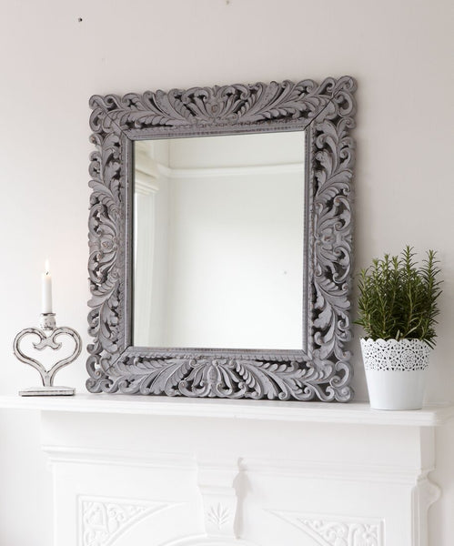 Ornate Grey Mirror