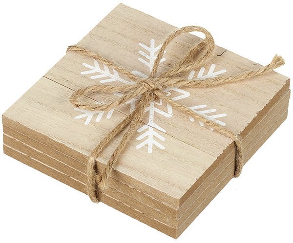 Wooden Snowflake Coasters