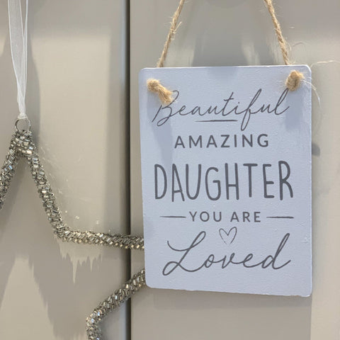 'Beautiful Daughter' Hanging Plaque