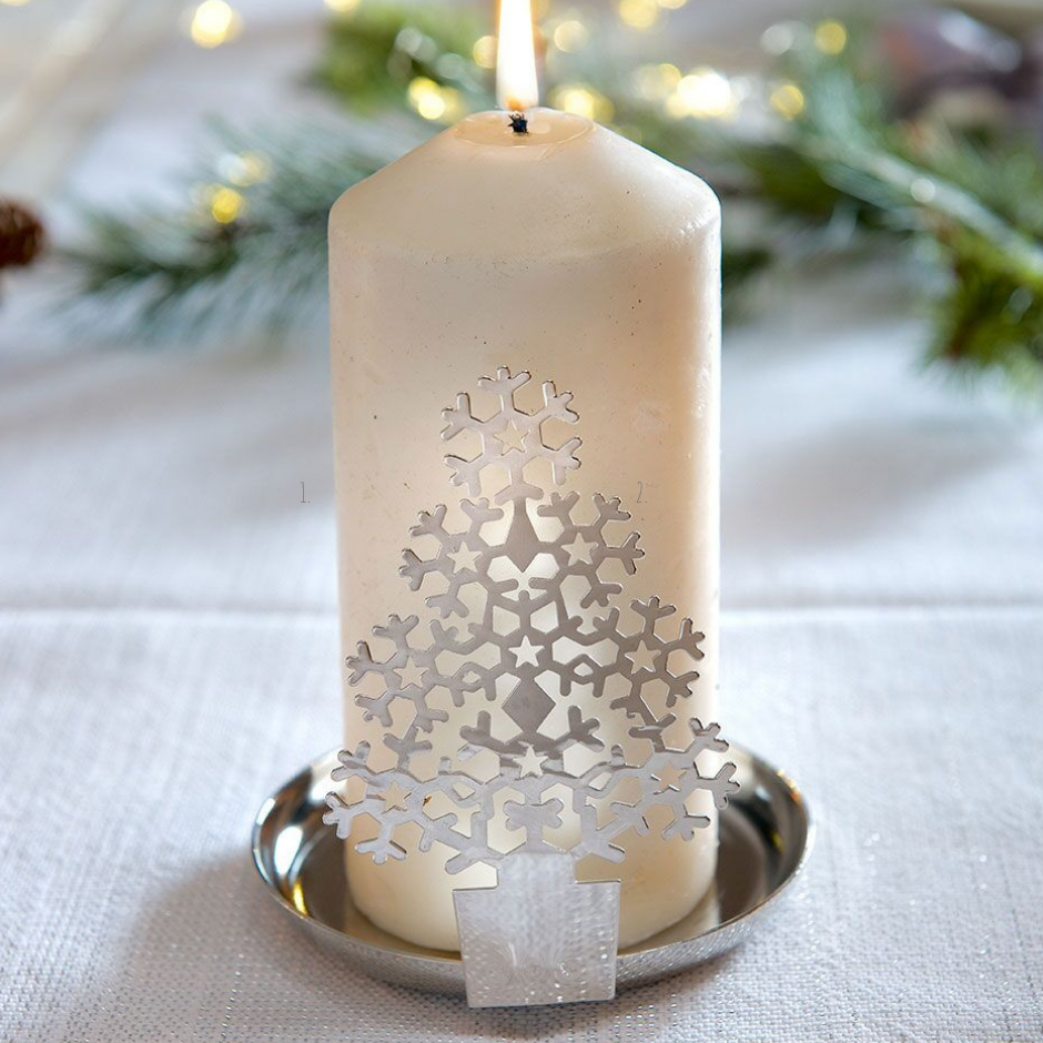 Snowflake Christmas Tree Candle Holder