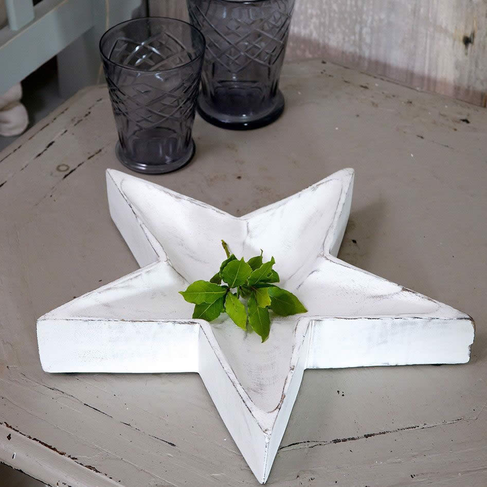 Chunky White Star Tray