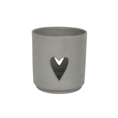 Stone Heart Cut out tealight holder