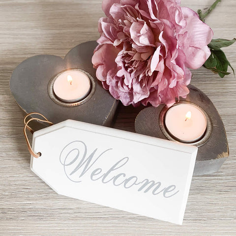 'Welcome' Hanging Plaque