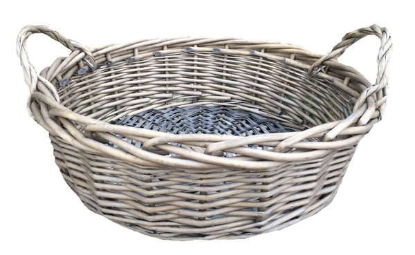 Large Round Wicker Tray