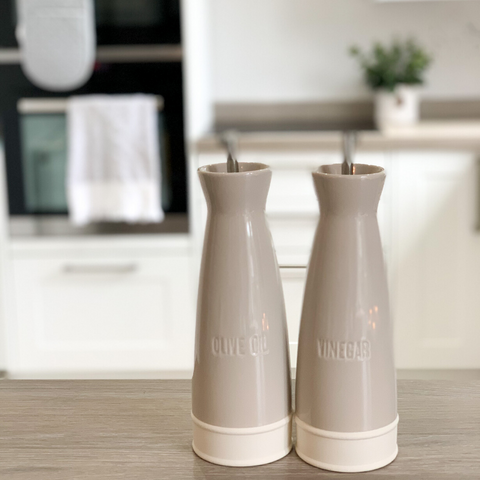 Set of Oil & Vinegar Dispensers - Grey