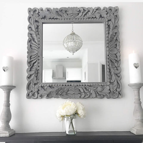 Ornate Grey Mirror