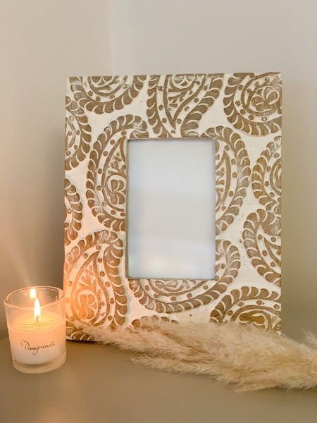 Paisley Design Wooden Frame