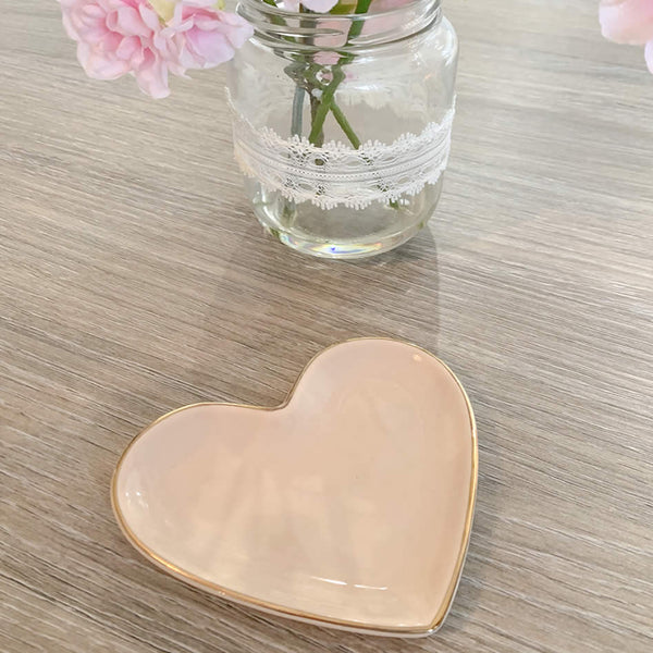 Pink Heart Trinket Dish