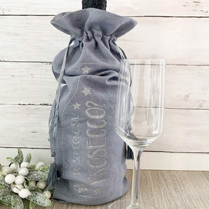 Grey Prosecco Bottle Bag