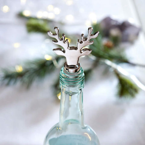 Silver Stag Bottle Stopper