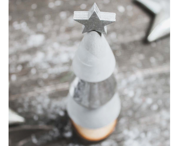 Rustic Concrete and Wooden Christmas Tree