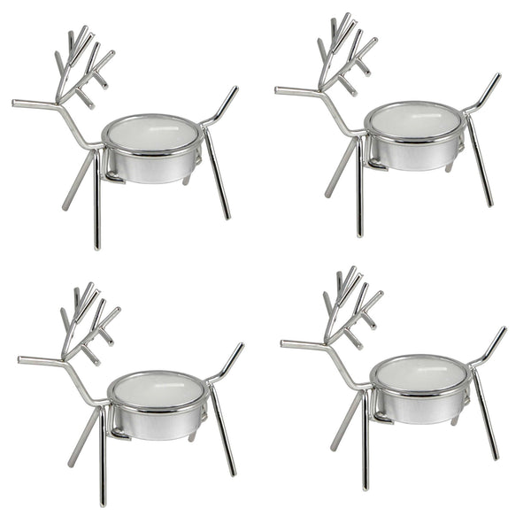 Reindeer Tealight Holders - Set Of Four