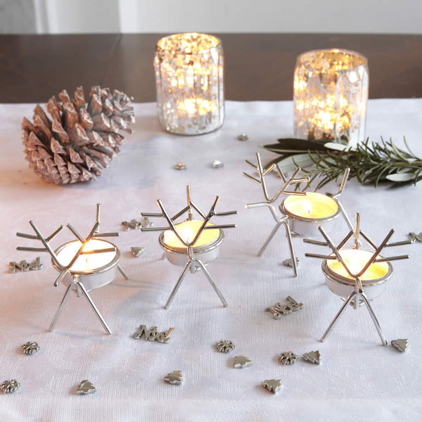 Reindeer Tealight Holders - Set Of Four