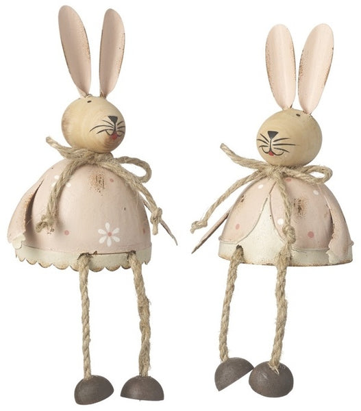 S/2 Pretty Dangly Leg Bunnies