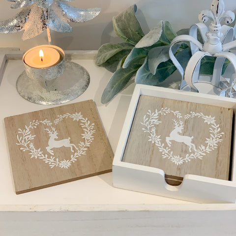 Wooden Stag Coasters
